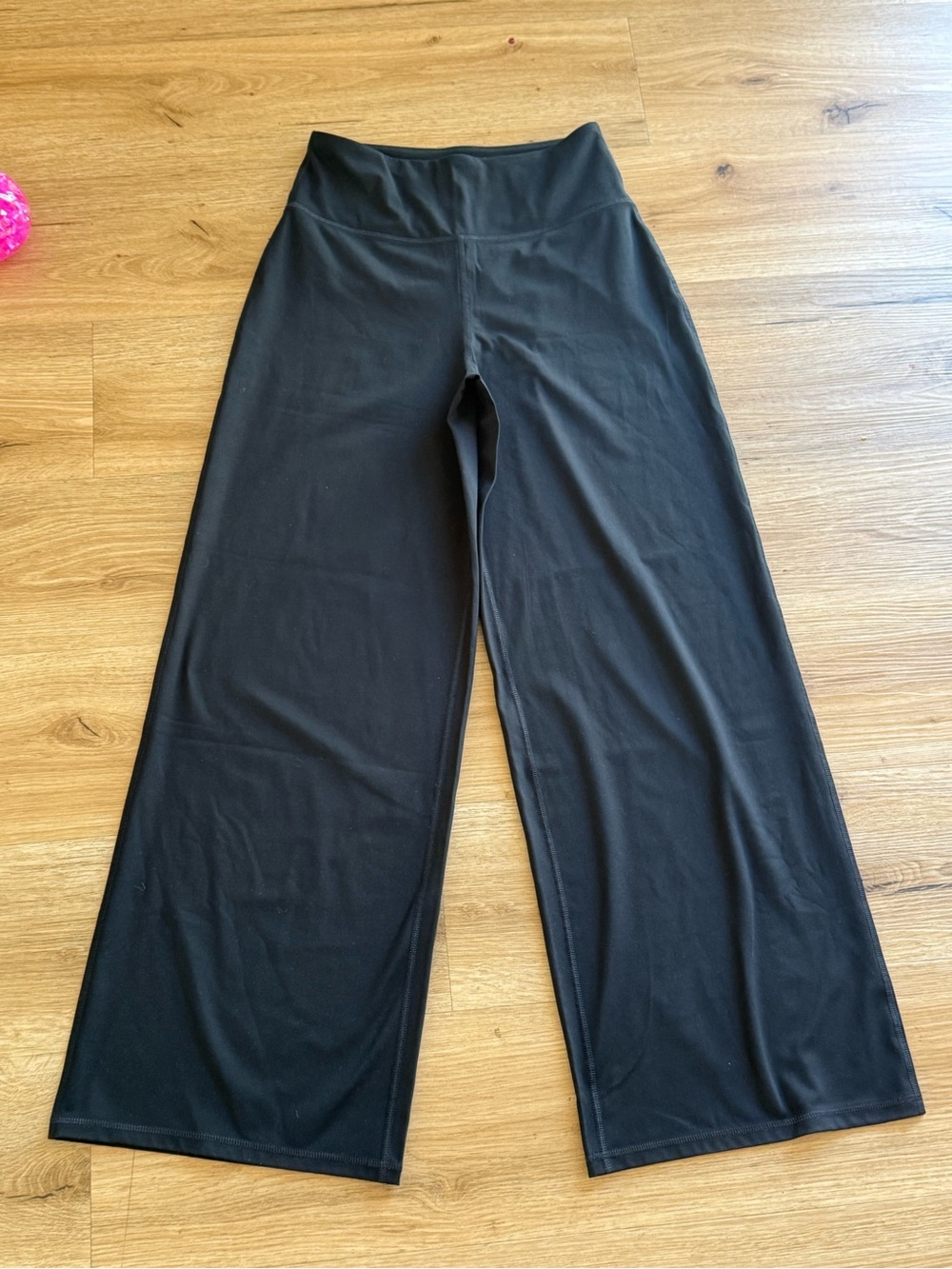 YITTY Black Wide-Leg High-Rise Lounge Pants- Medium
